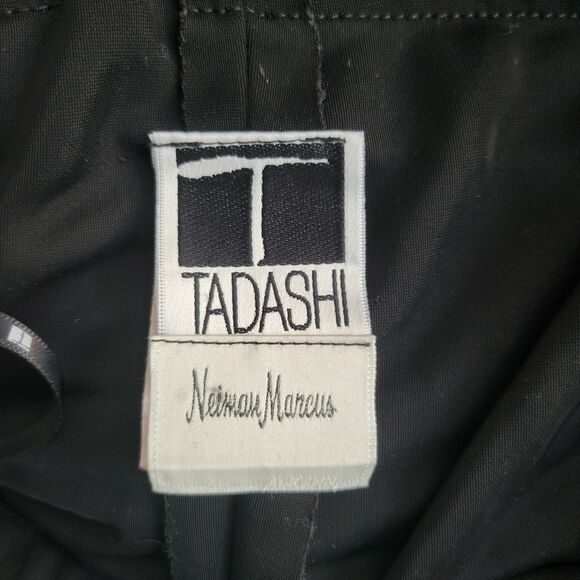 Tadashi Fringe Strapless Flapper Little Black Dress Cocktail Size L - Picture 7 of 8